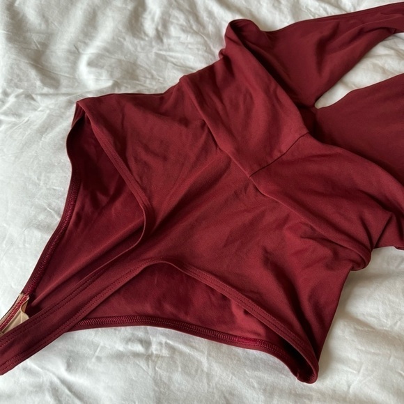 ALIX NYC Oliver Bodysuit in Crimson - Picture 10 of 13